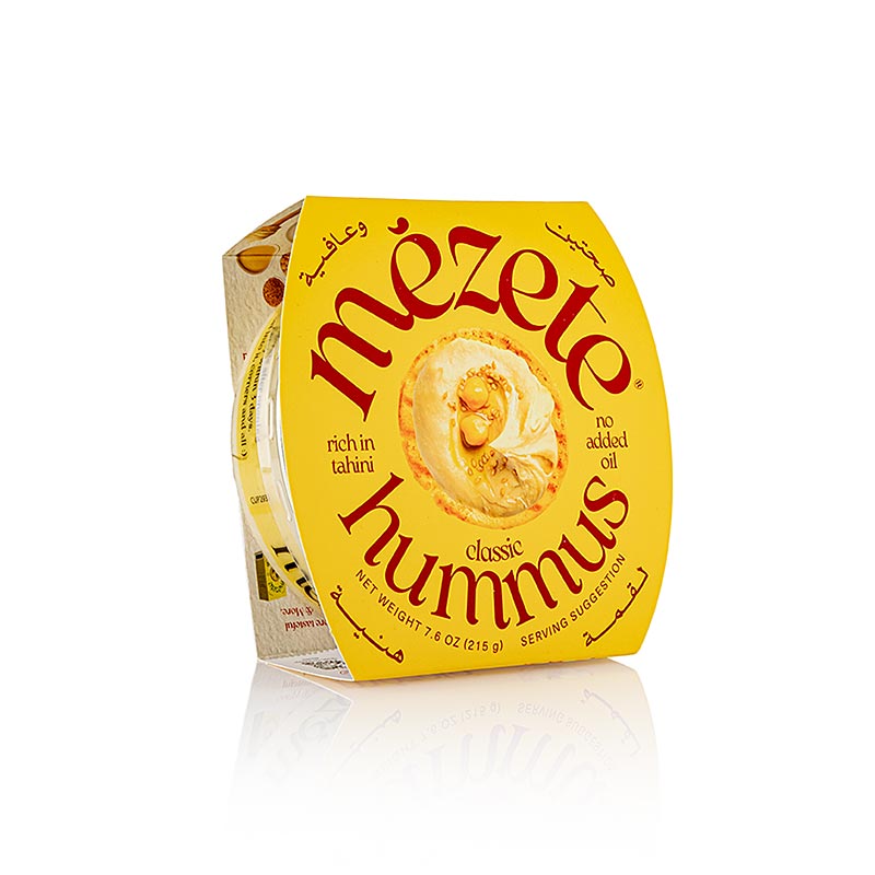 Gourmet Hummus Natur, kikærtepuré med sesampasta, Mézete, 215 g