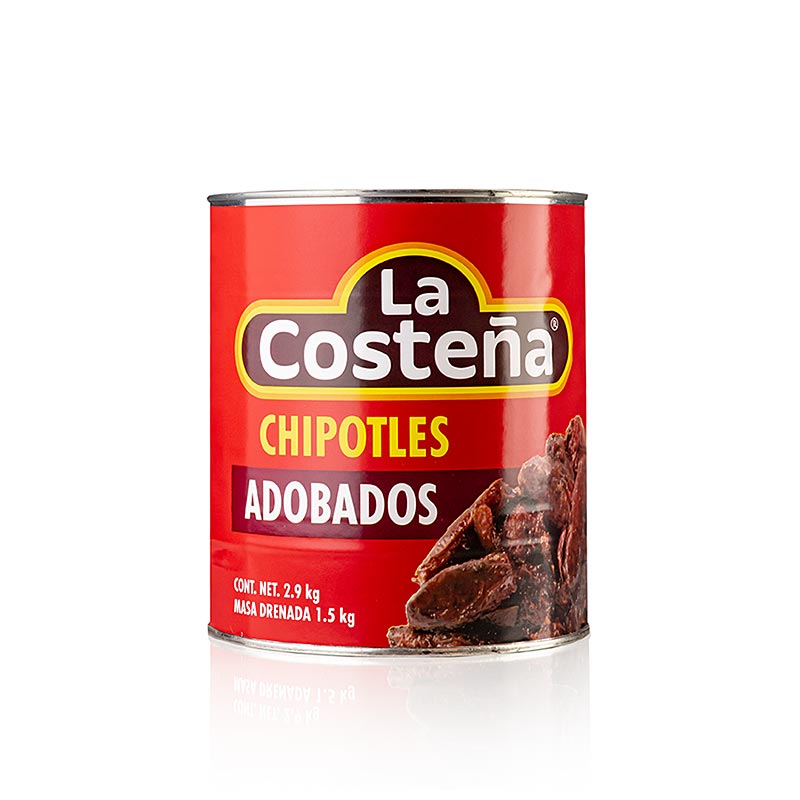 Chipotle-chilipebre, røget, i adobosauce, La Costena, 2,8 kg