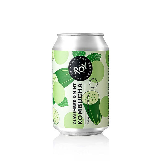 ROY "Sommer Edition" Cucumber & Mint Kombucha, Berlin, økologisk, 330 ml