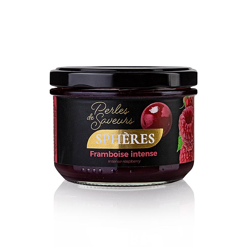 Frugtkaviarkugler "Intensiv hindbær", 20 mm sfæriske, Perles de Saveurs, 220 g