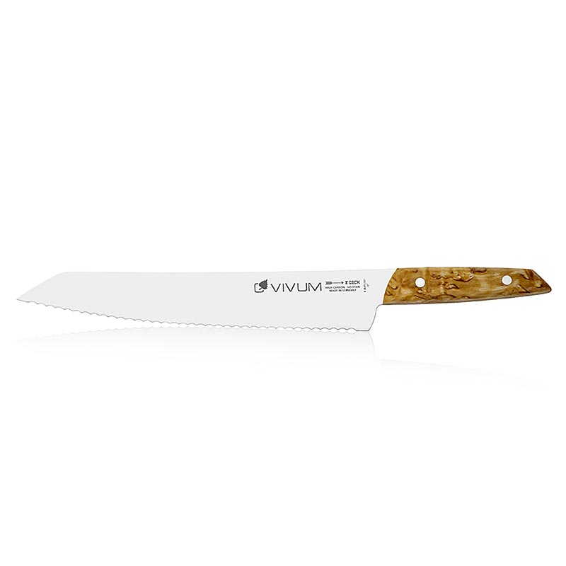 VIVUM brødkniv, bølgeskåret, med træskaft, 26 cm, TYK, 1 stk