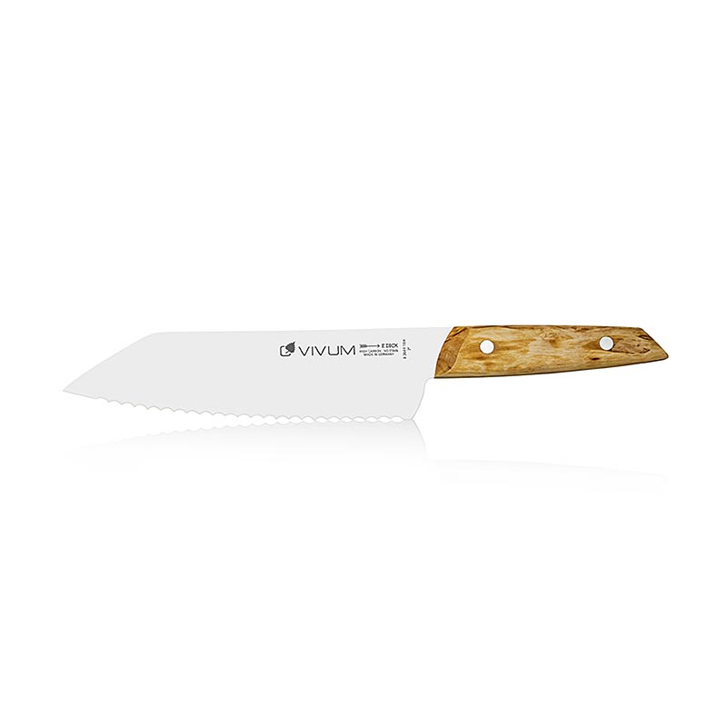 VIVUM universalkniv, takket, med træskæfte, 18 cm, TYKT, 1 stk