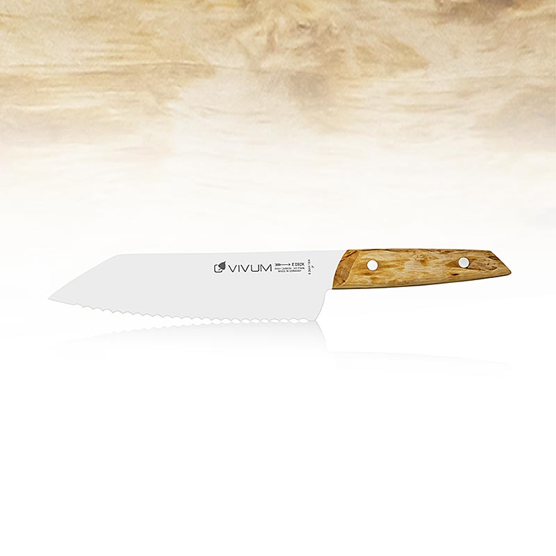 VIVUM universalkniv, takket, med træskæfte, 18 cm, TYKT, 1 stk