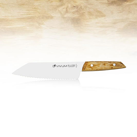 VIVUM universalkniv, takket, med træskæfte, 18 cm, TYKT, 1 stk