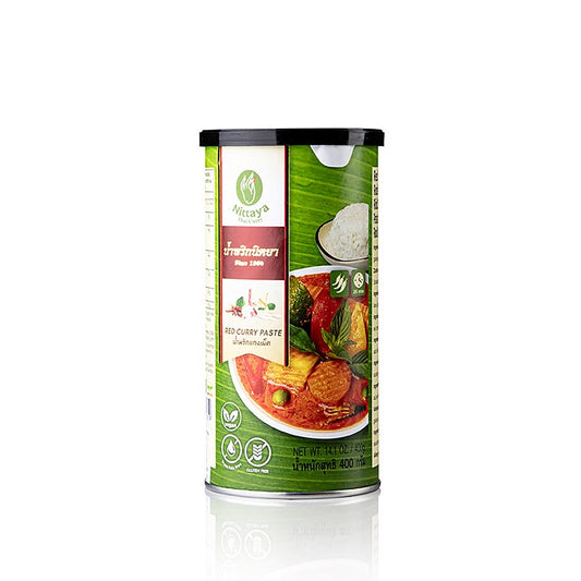Currypasta, rød, vegansk, Nittaya, 400 g