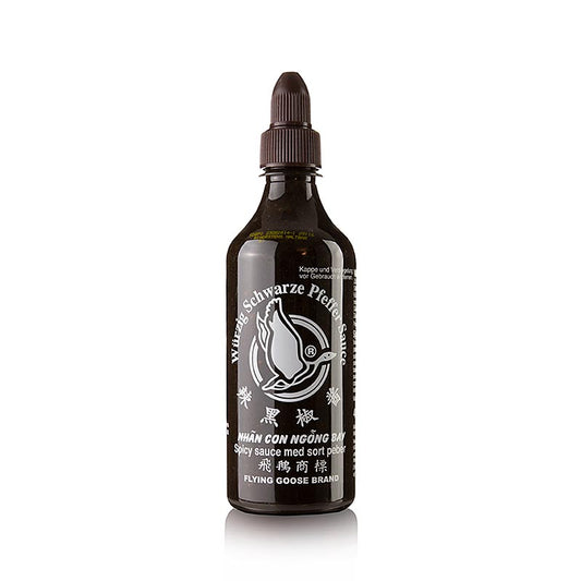 Sort peber sauce, på sojasovsbasis, Flying Goose, 455 ml