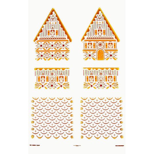 Aftrækkelig folie "Lebkuchenhaus" til chokolade, enkeltdele, 11x11,5x15,5 cm, PC
