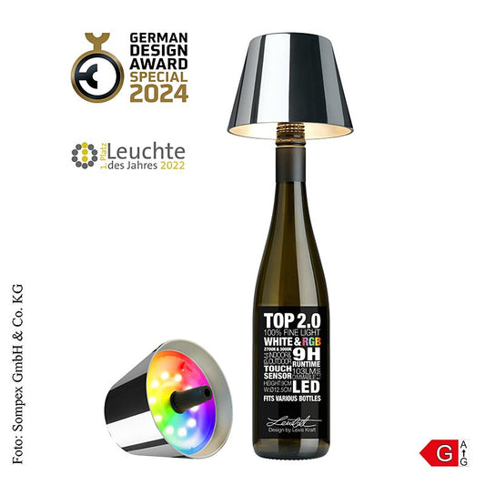 Bordlampe "TOP2.0", til flasker, med batteri, 11x12,5 cm, 1 St