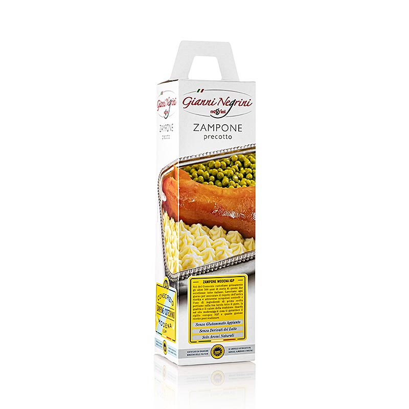 Zampone – fyldt svinefod, hel, vakuumpakket, Negrini, 1 kg