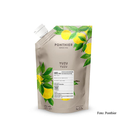 Ponthier Yuzu-puré, usødet, 100 % frugt, 1 kg