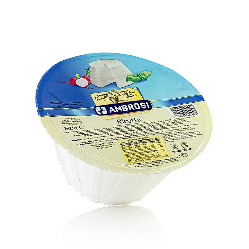 Ricottaost, af komælk, Ambrosi, 1,5 kg
