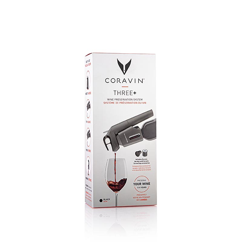 Coravin "Timeless Three+" vinbevaringssystem, med tilbehør, 6 dele.