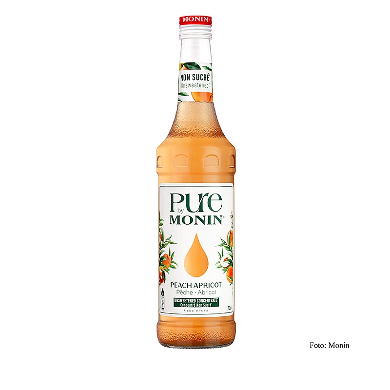 Monin PURE Peach - Apricot (fersken - abrikos) usødet, 700 ml