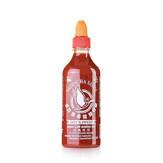 Sriracha Chili-Sauce, sød-stærk, Flying Goose, 455 ml
