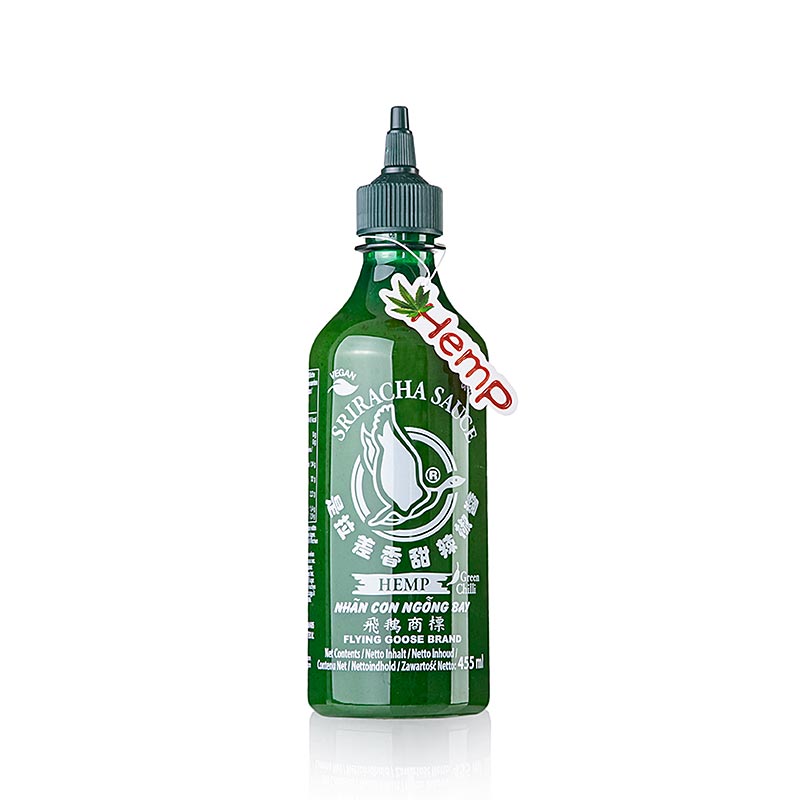 Sriracha chilisauce, med hamp, Flying Goose, 445 ml