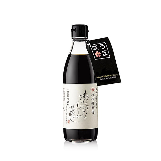 Dashi-fondskoncentrat, mørk, med katsobushi (bonito), Jagisawa Japan, 360 ml