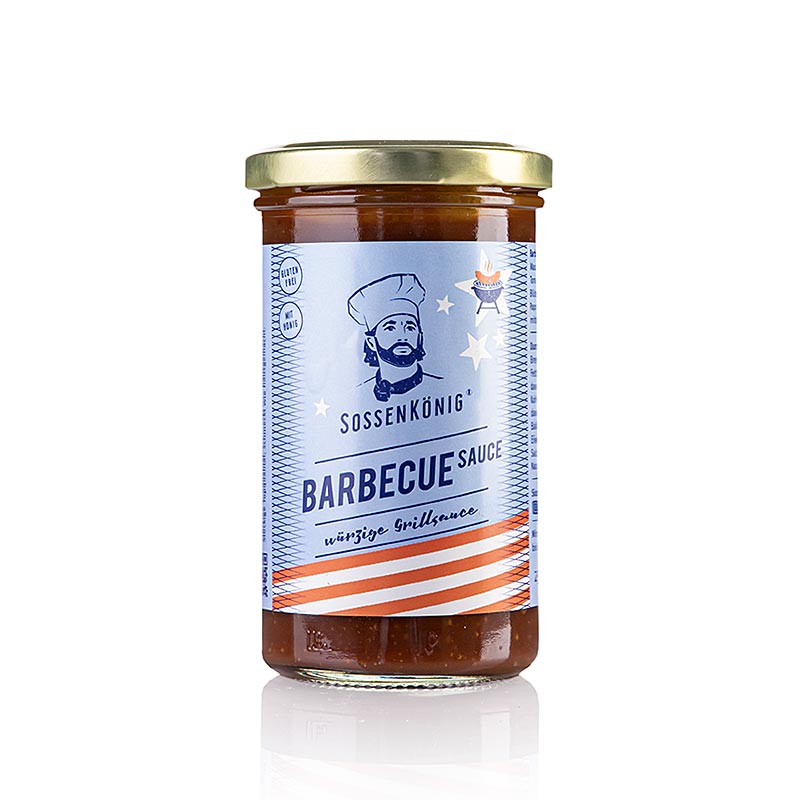 Sossenkönig - Barbecue Sauce (BBQ), færdiglavet sauce, glas, 250 ml