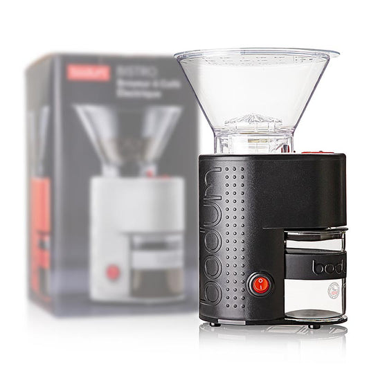 Bodum kaffekværn "Bistro", med kegleformet kværn, elektrisk, sort, 160 W, 1 stk.