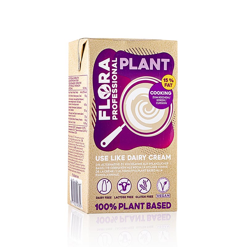 Flora Professional Plant Kochcreme, vegansk flødeerstatning, 15 % fedt, 1 l