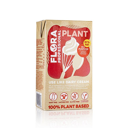Flora Professional Plant piskecreme, vegansk flødeerstatning, 31 % fedt, 1 l