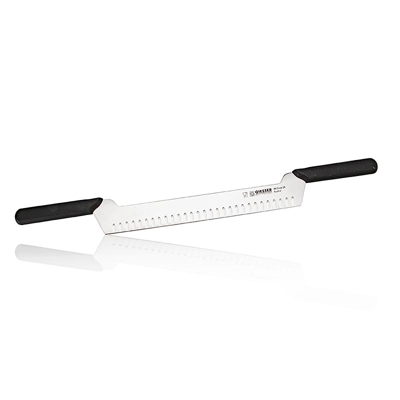 Ostekniv, med takket slibning, 30 cm, to håndtag, 1 stk
