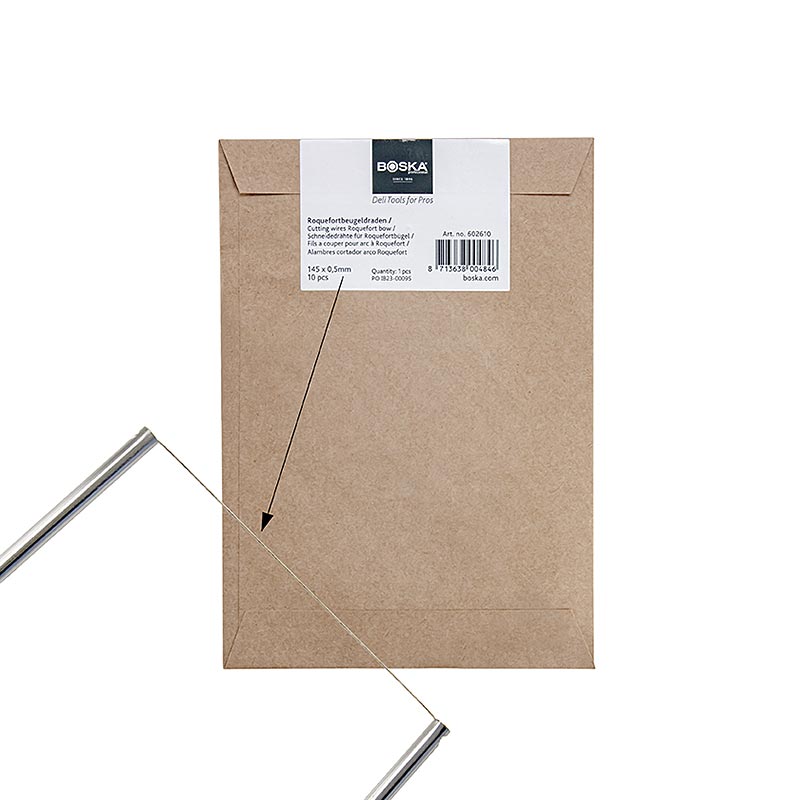 Reservedråd til Roquefort-bue (trådskærekniv/oste-tråd) 14 cm, 10 stk