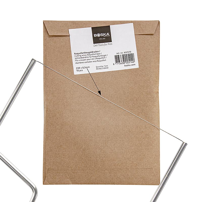 Reservedrål til Roquefort-bue (trådskærekniv/oste-tråd) 24 cm, 10 stk