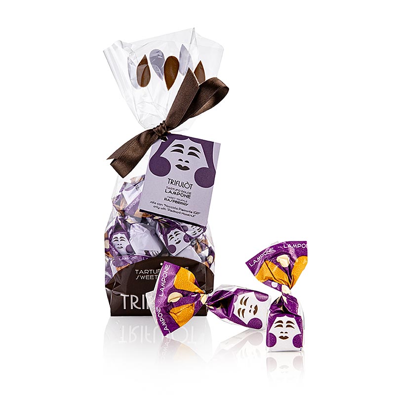 Tartuflanghe Mini-trøffelpraliner "trifulòt", hindbær, ca. 7 g 180 g