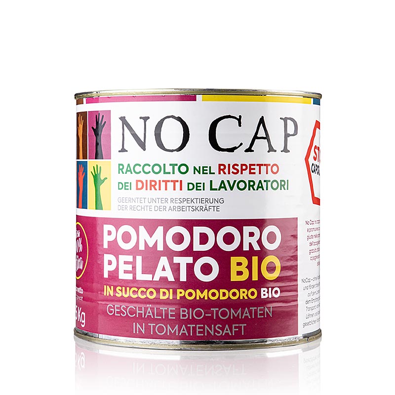 Tomater, flåede, NO CAP, økologiske, 2,5 kg