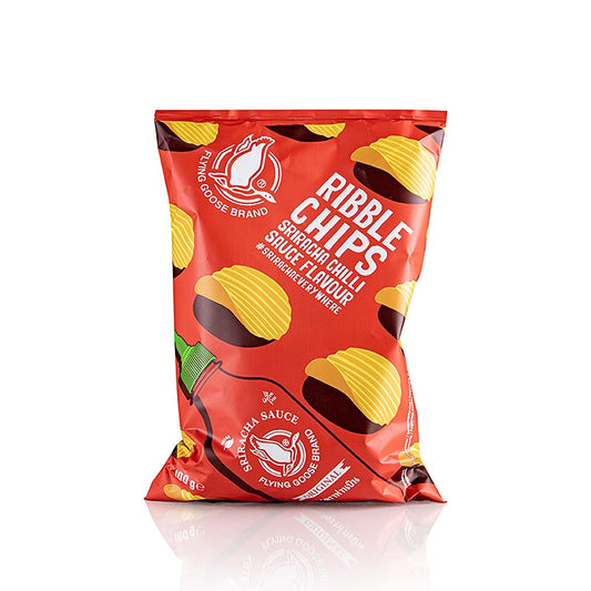 Ribble Chips, Sriracha Chili Sauce-smag, Flying Goose, 100 g