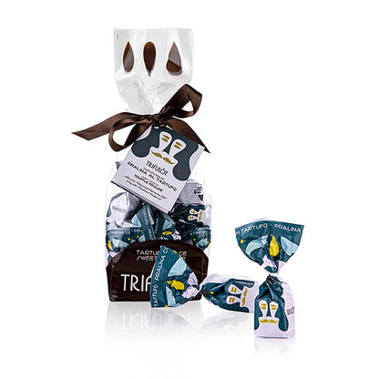 Tartuflanghe Mini-trøffelpraliner "trifulòt", Dulcis Tuber, sommertrøfler (teal)