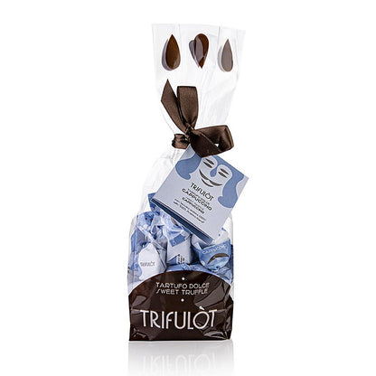 Tartuflanghe Mini-trøffelpraliner "trifulòt", Cappuccino (lyseblå), ca. 7 g, 180 g