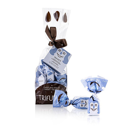 Tartuflanghe Mini-trøffelpraliner "trifulòt", Cappuccino (lyseblå), ca. 7 g, 180 g