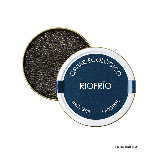 Riofrío Kaviar Classic, Naccarii, STØRKAVIAR, uden konserveringsmidler, Spanien, 50 g