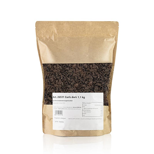 Chokoladekrøller, mørk (Curls Dark), 1,1 kg