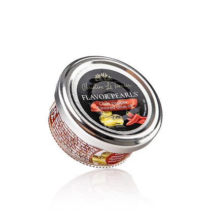 Perles D´Huile - olivenoliekaviar med chili, pikante perler af olivenolie (sfæri