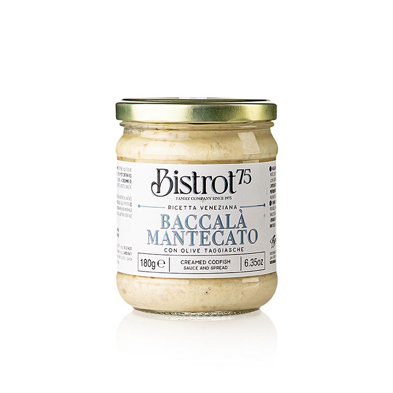 Tartuflanghe - Bistro 75 - Baccala mantecato - Brandade-creme af fisk og oliven, 180 g