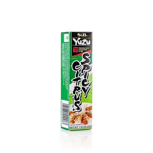 Yuzu Spicy Citrus Paste, stærk citruspasta, tube, S&B, 43 g
