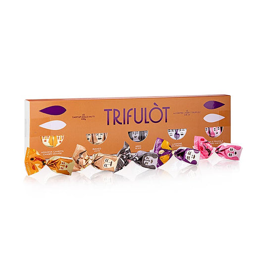 Tartuflanghe Mini-trøffelpraliner "trifulòt", 5 sorter 108 g