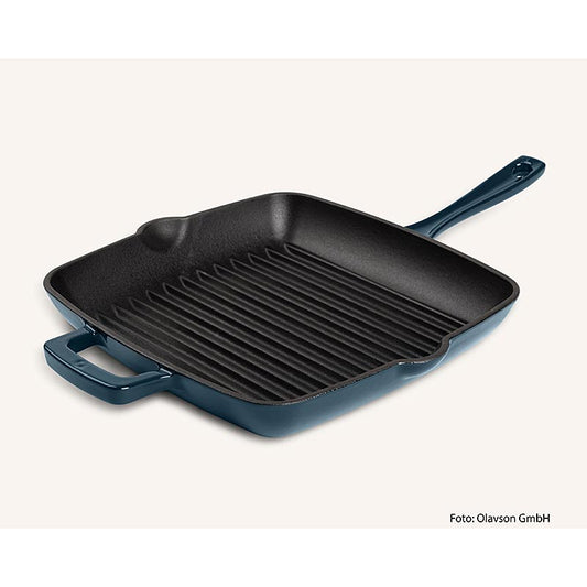 Olavson grillpande, petrol, støbejern, emaljeret, 24 cm, 1 St