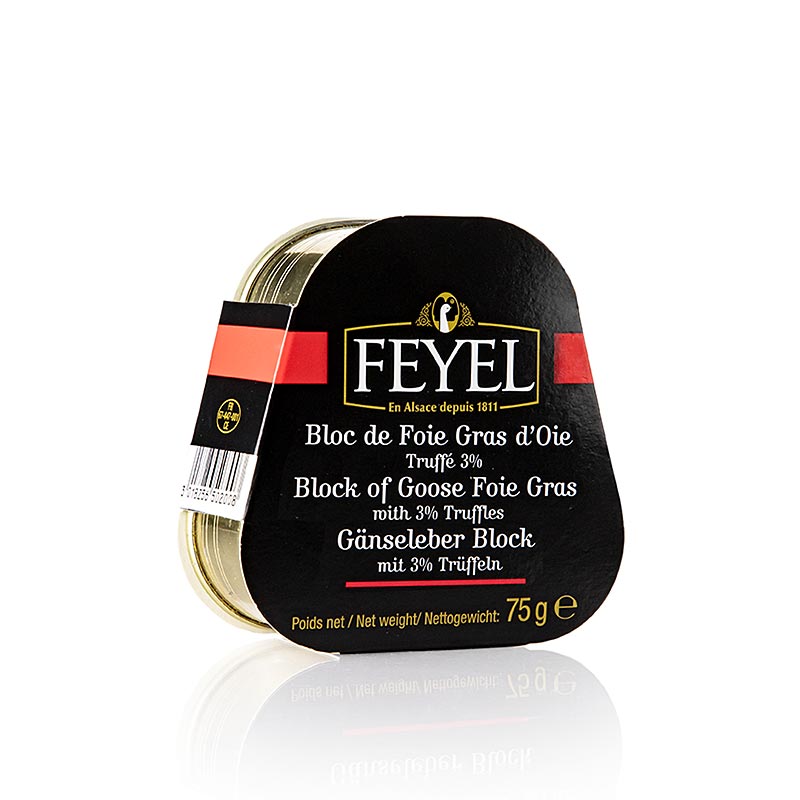 Gåseleverblok, trøffel, Feyel, 75 g