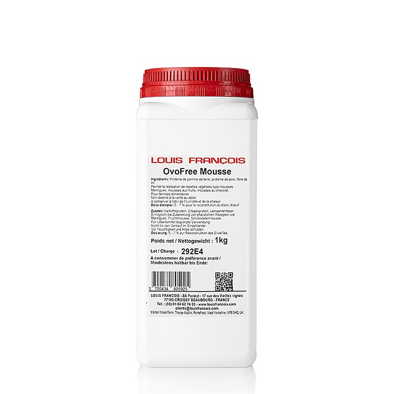 OvoFree Mousse, vegetabilsk moussetilsætningsstof, Louis Francois, 1 kg