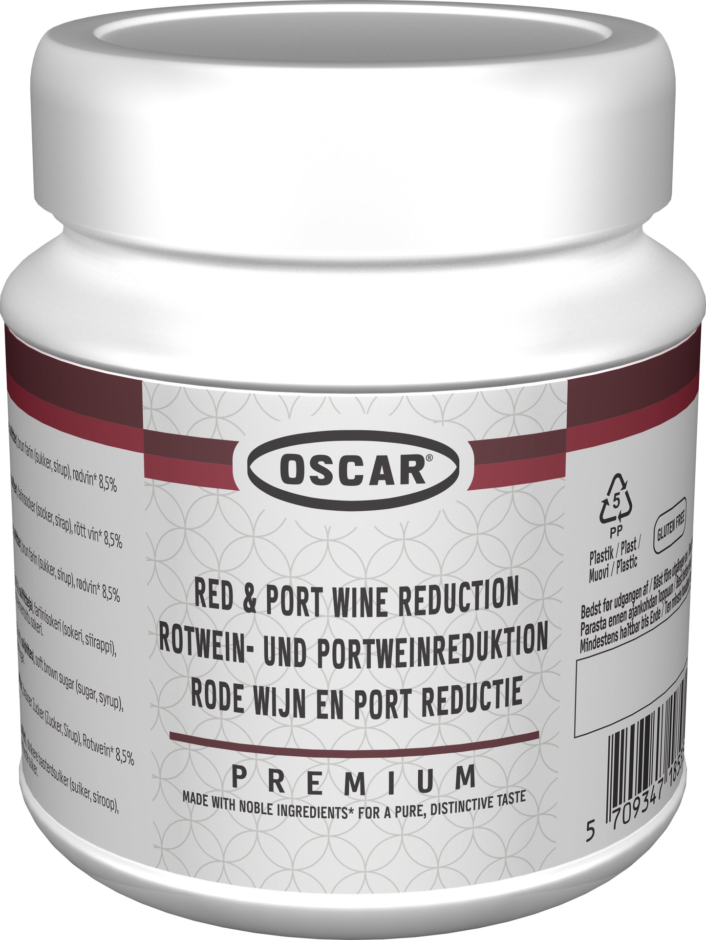 Oscar koncentrat rødvin & portvinreduktion, glutenfri, 580 g