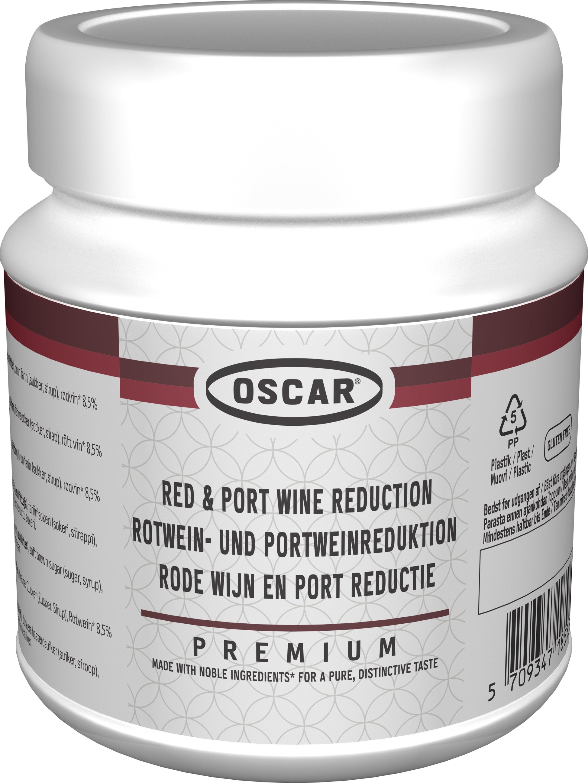 Oscar koncentrat rødvin & portvinreduktion, glutenfri, 580 g