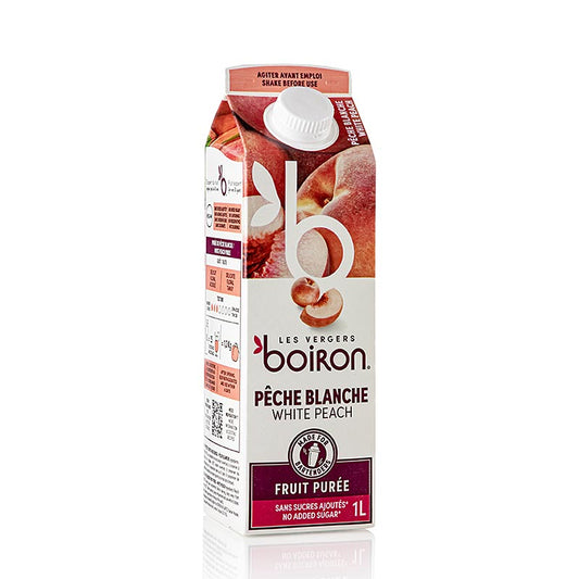 Boiron hvid ferskenpuré, pasteuriseret, 1 l