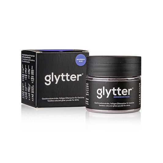 glytter "Bohemian Blue", glimmerpulver til fødevarer, (blå), 10 g