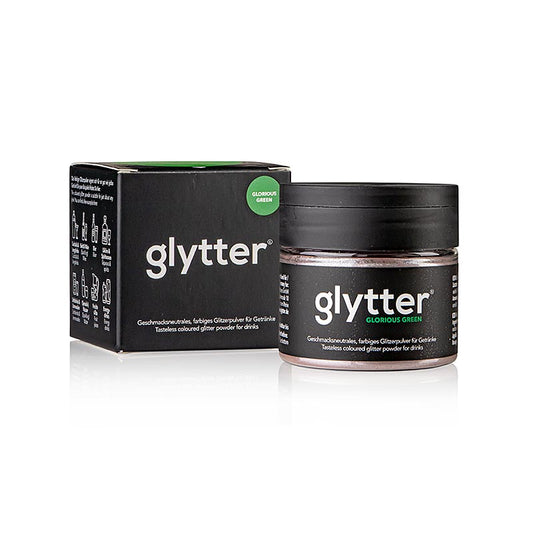 glytter "Glorious Green", glimmerpulver til fødevarer, (grøn), 10 g