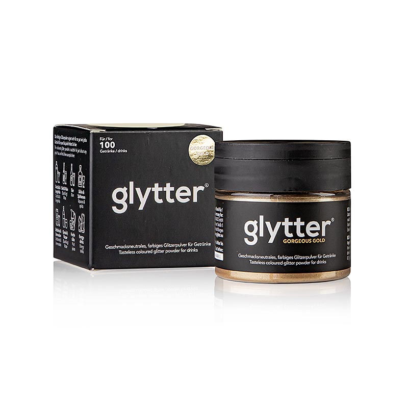 glytter "Gorgeous Gold", glimmerpulver til fødevarer, 10 g