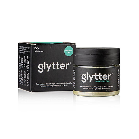 glytter "Tenacious Teal", glimmerpulver til fødevarer, (turkis), 10 g