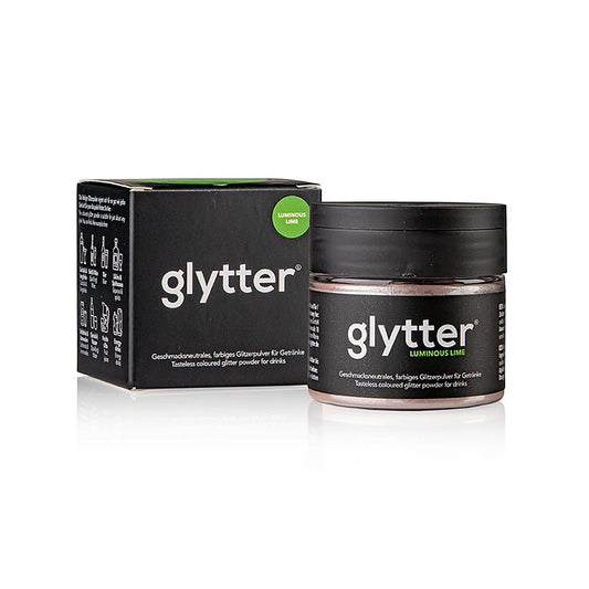 glytter "Luminous Lime", glimmerpulver til fødevarer, (neongrøn), 10 g